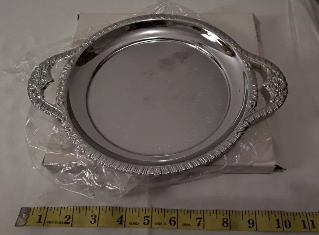 Vassoio da portata rotondo da 10 pollici placcato argento