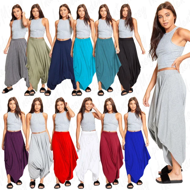 Women's Harem Baggy Lagen look Ali Baba Yoga Pants Stretch Trousers Leggings