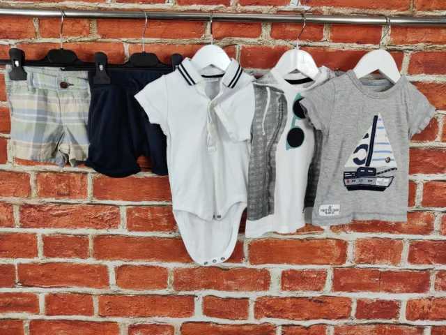 Pantaloncini Top Baby Boy Bundle Età 6-9 Mesi Next Gap H&M Set Estivo 74Cm