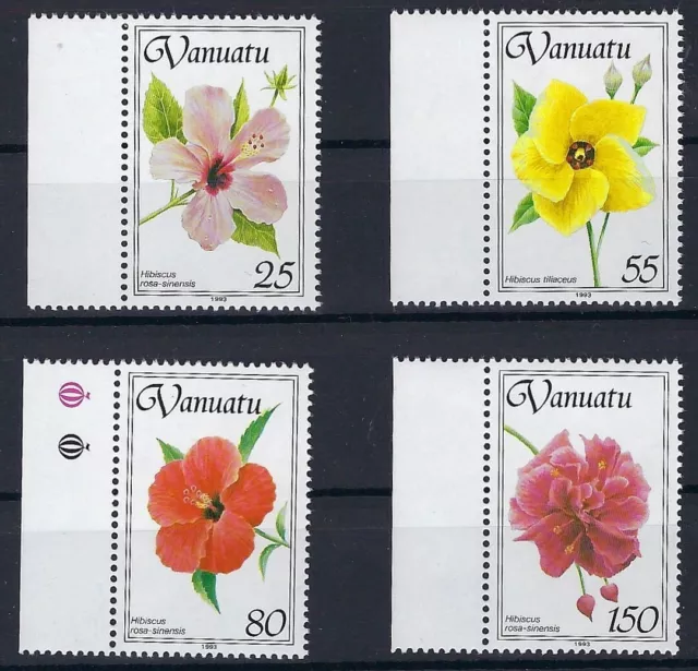 Vanuatu 1993 - Varieties of Hibiscus - Set of 4 - MNH