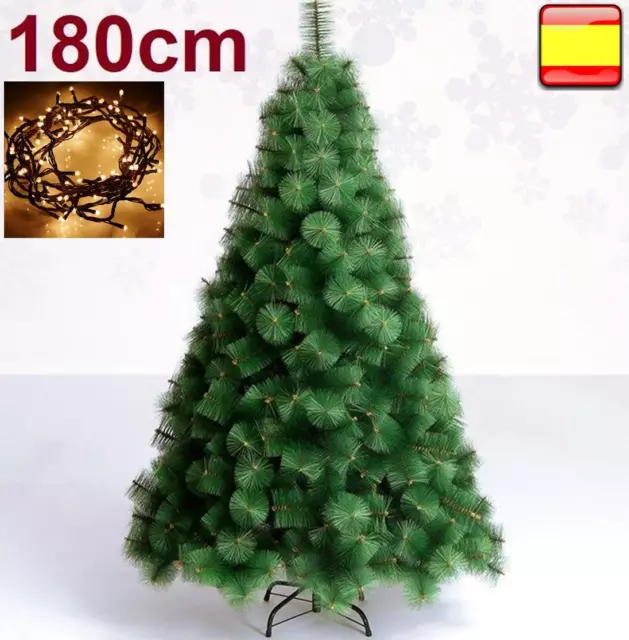 Árbol de navidad pino verde 1,80m metros 180cm + luz led 100 luces super oferta