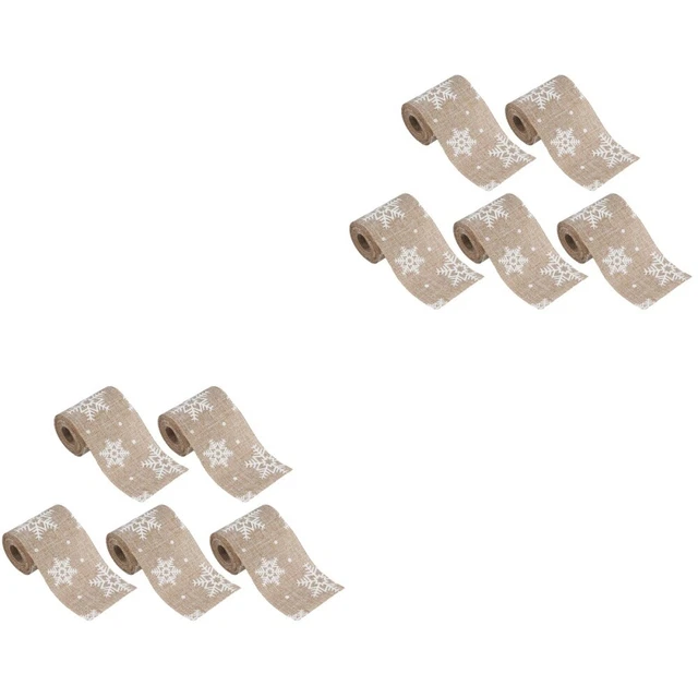 2x Weihnachten Handwerk Band Sackleinen Haar Bogen Band Hochzeit Urlaub Band