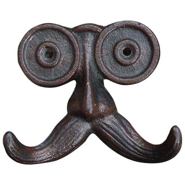 Wall Mounted Iron Hook Cast Iron Wall Hanger Hook Retro Beard Shaped Coat Hook