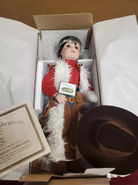 Heritage Signature Collections "RUSTY" Porcelain Cowboy Doll NEW in Box