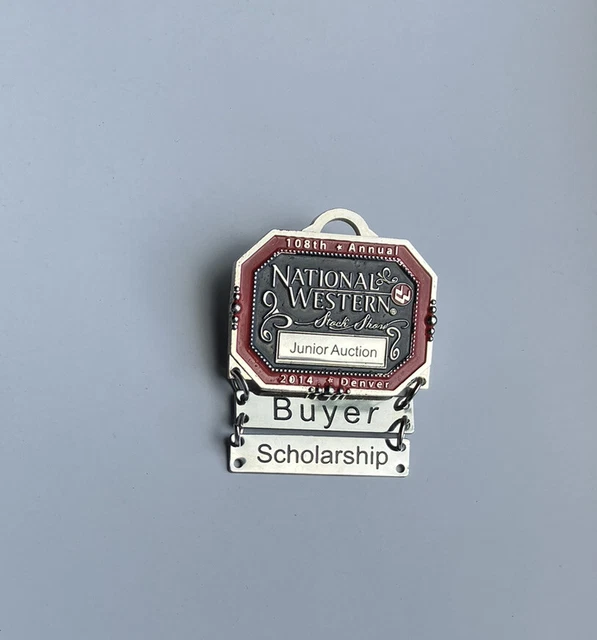 2014 Denver National Western Stock Show Junior Auction Buyer Lapel Pin Badge