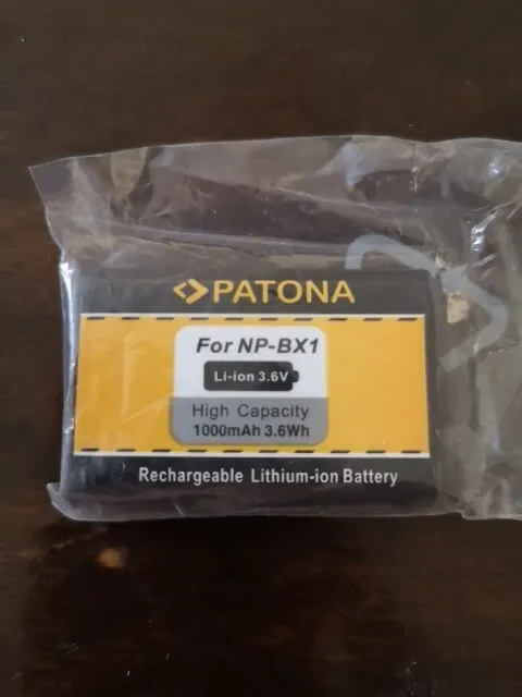 Patona Li-Ion Akku NP-BX1 NPBX1 für Sony DSC-RX100 WX300 3,6V 1000mAh