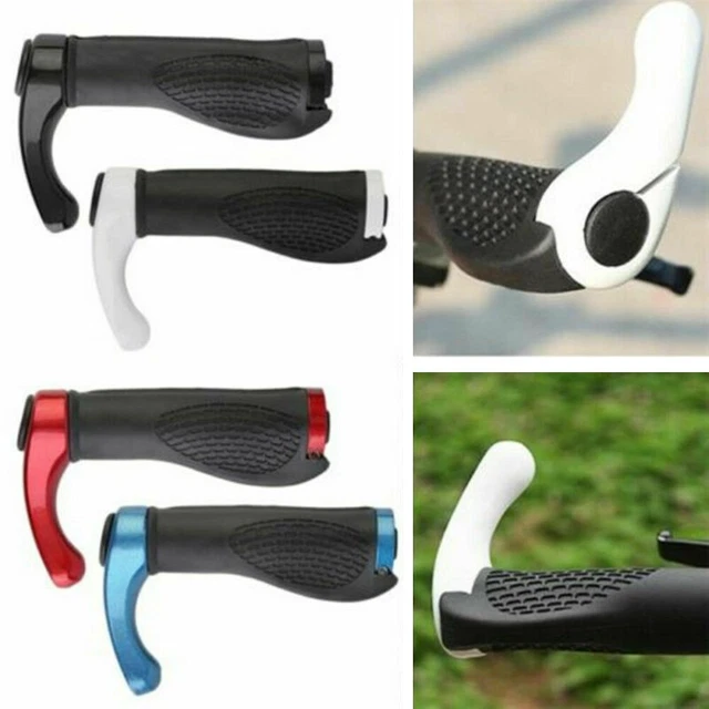 Poignées De Vélo Antidérapantes En Caoutchouc Souple Avec Serrure En Aluminium – Pour VTT, BMX, Ville - 2