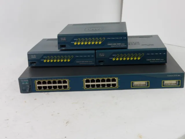 Cisco Catalyst 3550 Series Ethernet Switch & (3) ASA 5505 Series