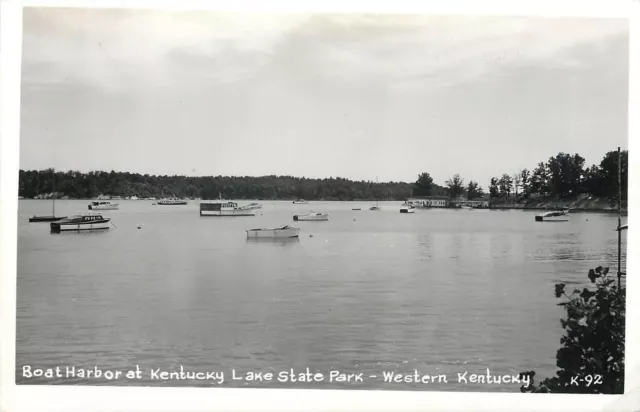 Gilbertsville? Boat Harbor @ Kentucky Lake State Park~Real Photo Postcard c1950