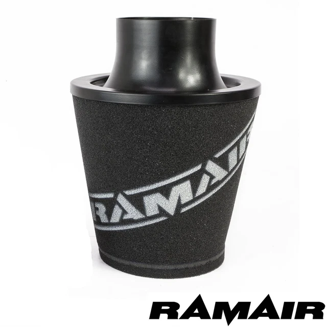 Black Ramair Perormance Aluminium Induction Air Filter Universal 90Mm Neck New E - Foto 8