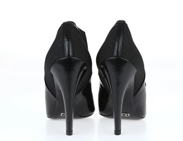 Womens CHRISTIAN DIOR 226032 black leather ankle booties sz. 35.5 5