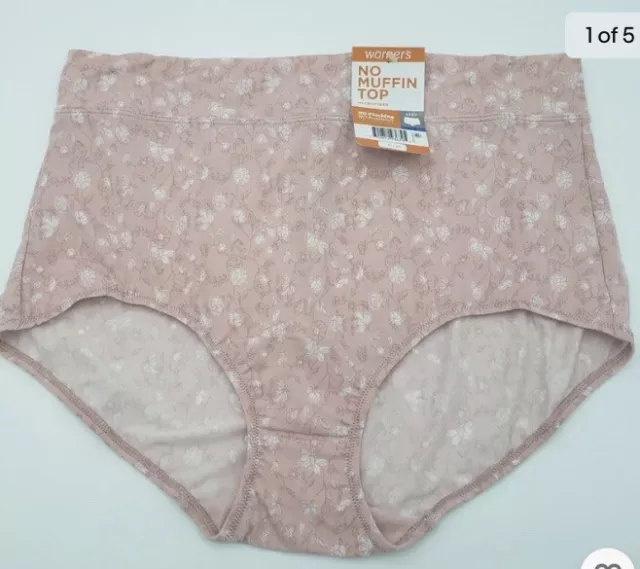 NEW ! Warner's No Muffin Top Brief No Pinching No Problems Panty .~ Size XL/8  ~