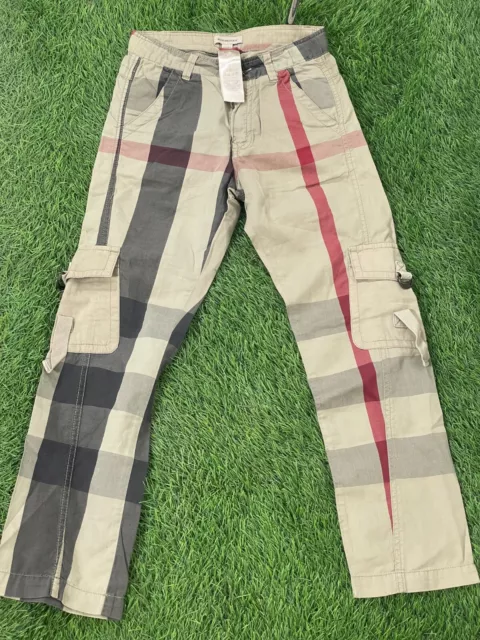 Burberry Pantalone Estivo Bimbo Bambino Tg Size 8 Anni 128 Cm