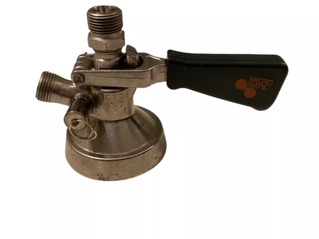 Micro Matic SK 184.04 Coupler Beer Keg Tap Black Handle Brew - Untested