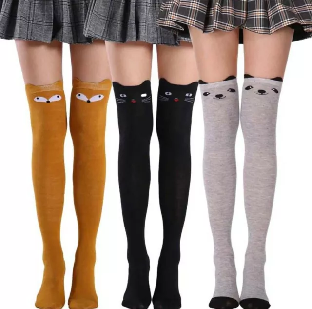 Women Lady Cat Warm Thigh High Over Knees Stockings Pantyhose Tights Long Socks