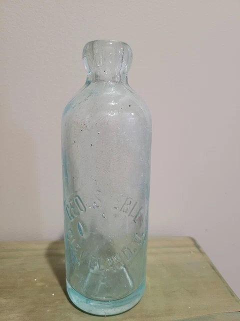 Blob Top Glass Bottle Cleveland Ohio Antique Glass