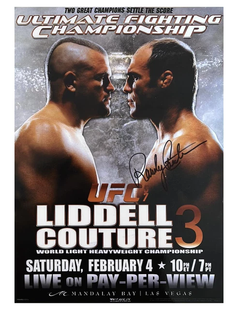 A3 MMA / UFC Liddell v Couture 3 Poster Signed by Randy Couture + ME COA