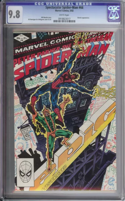Spectacular Spider-Man #66 CGC 9.8 Electro Sony MCU Al Milgrom Mantlo Hannigan