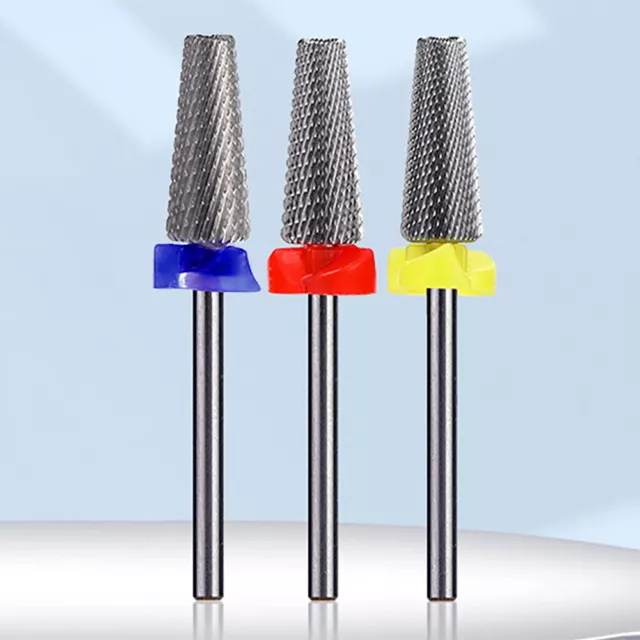 3pcs Tungsten Steel Universal Electric Manicure Salon Durable Nail Drill Bit