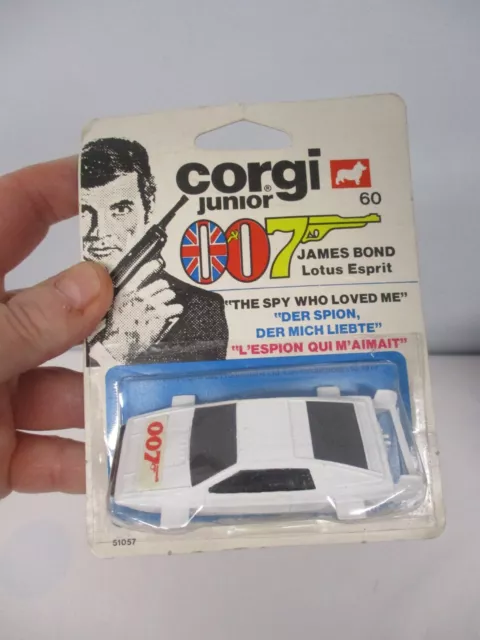 Vintage 1976 Corgi Junior James Bond 007 #60 Lotus Esprit Mip Mint In Pkg New! 2