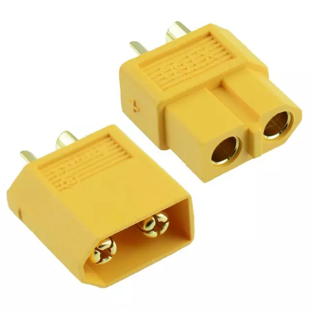 AMASS XT60 Male Female Gold Plated RC Connector 30A