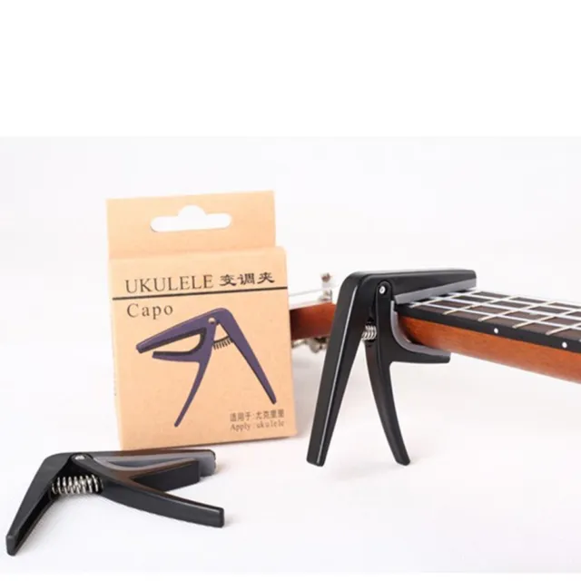 Quick Tune up with Ukulele Capo for 4 String Hawaii Guitar Easy Tuning Black