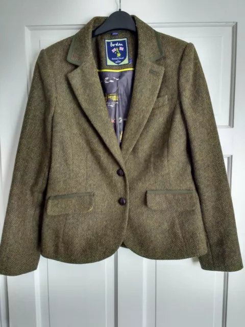BODEN BRITISH TWEED Jacket by Moon Size 14 Dark Green Tweed V Good Condition 24.96 PicClick UK
