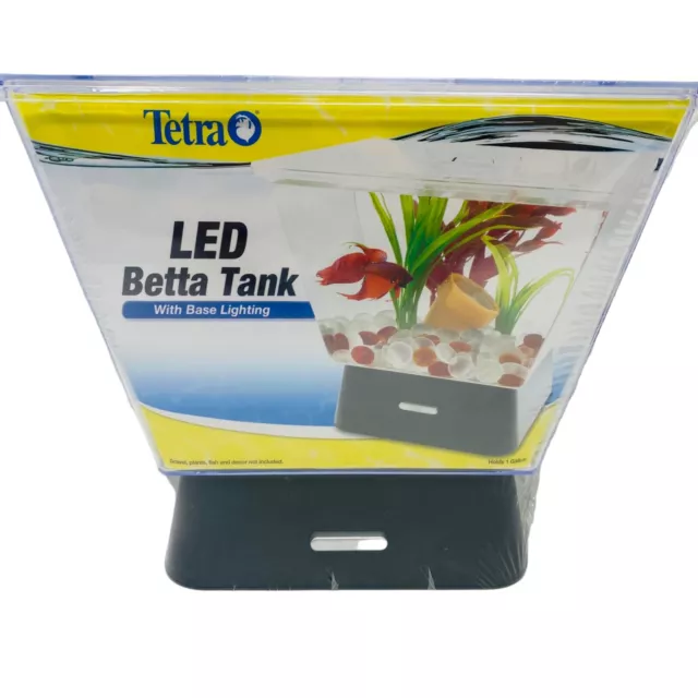 Tetra 1 Gallon LED  Betta Fish Tank with base lighting   9"W X 8" H X 7" D