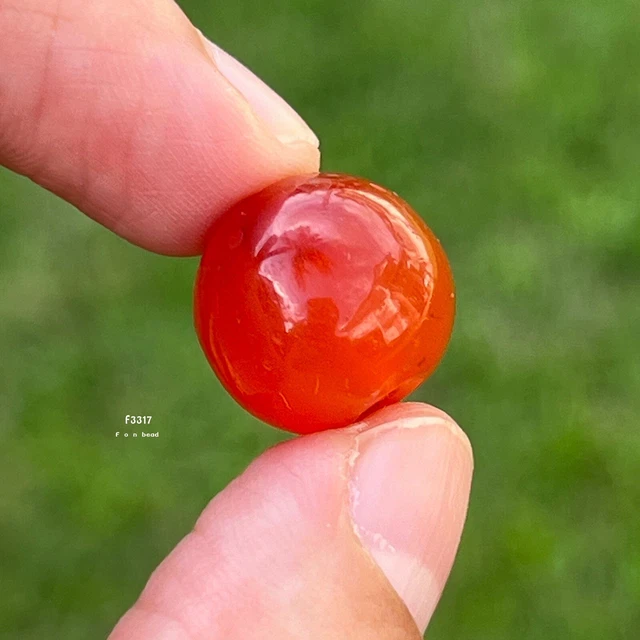 Ancient FUNAN,CAMBODIA Round Shape Carnelian Bead #F3317