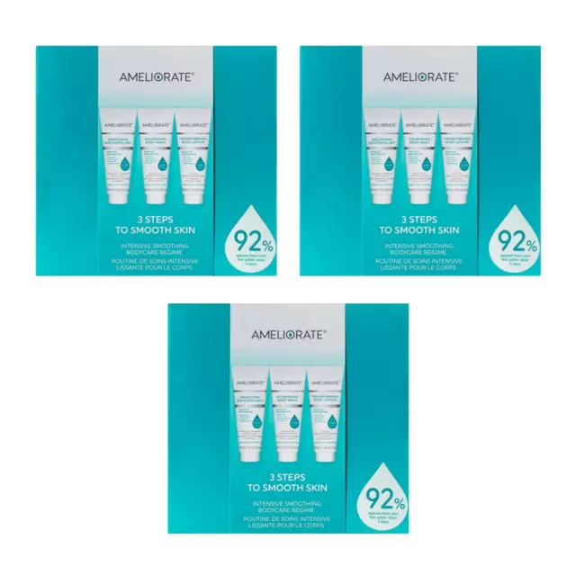 Ameliorate 3 Steps to Smooth Skin Set (Worth £26) x3
