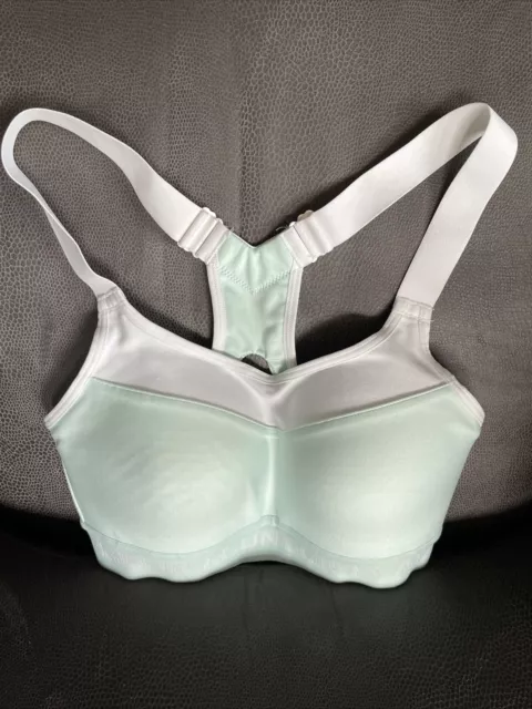 Under Armour Womens Padded Heatgear High Impact Sports Bra Mint Green Size 32C