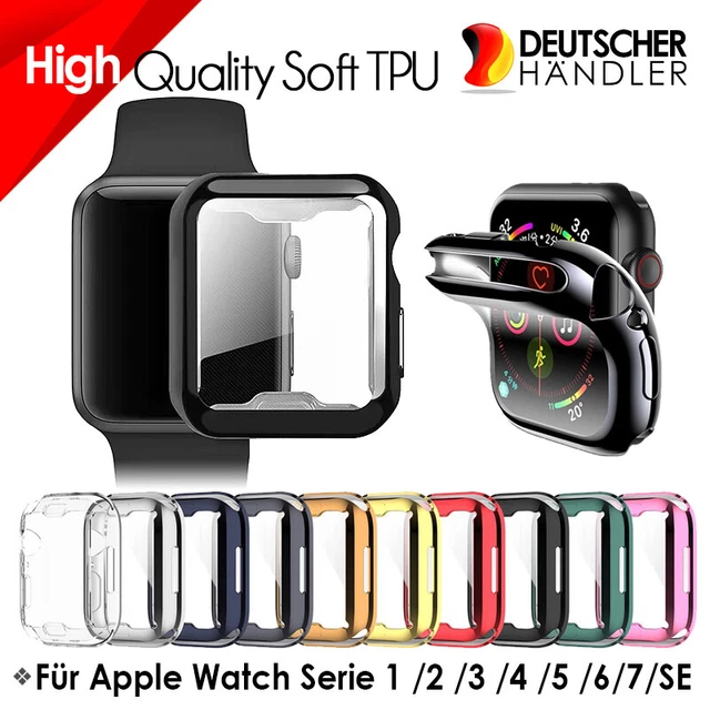 Apple Watch Schutzhülle Serie1 2 3 4 5 6 7 8 Ultra Silikon Hülle Displayschutz