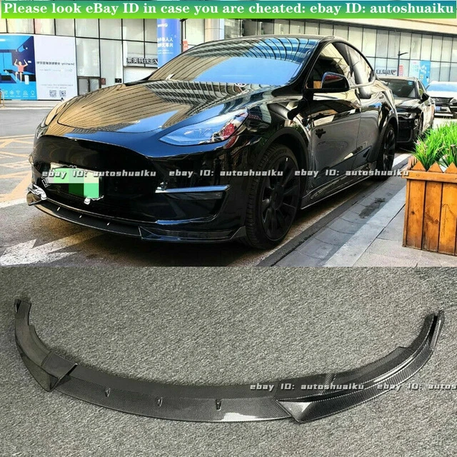 AME MOTORSPORT Real Manufacturer Auto Parts Carbon Fiber Front Bumper Lip For Tesla Model 3 Sedan 4-Door