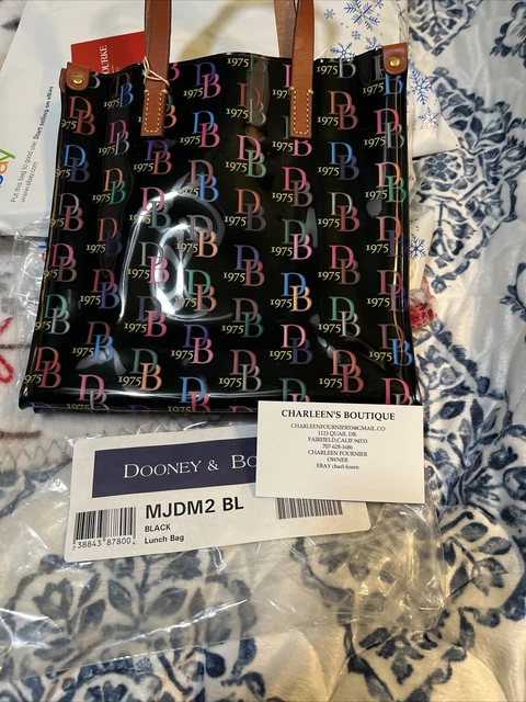 Dooney & Bourke D1975 Small Plastic black lunch bag NWTS