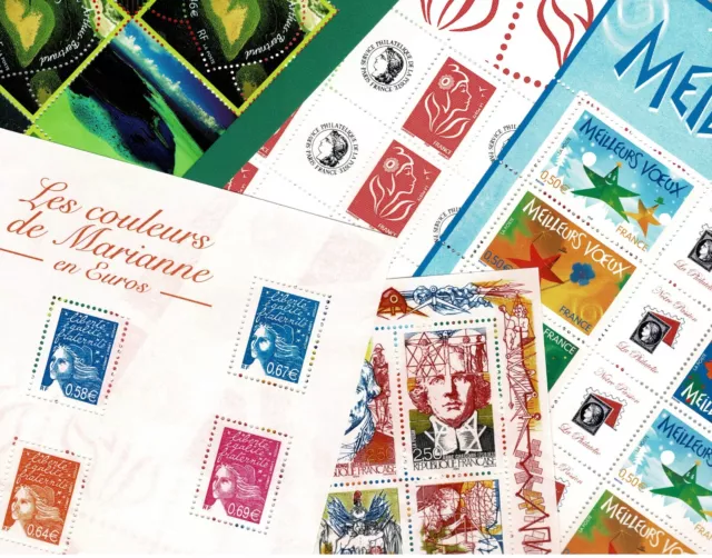 timbres français -  Lot de 8 feuillets - lot 4