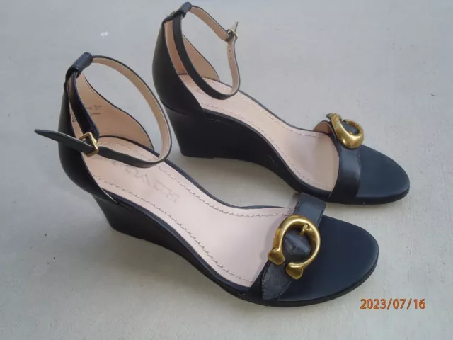 COACH SIGNATURE WEDGE Sandals size 5.5 uk 70.00 PicClick UK