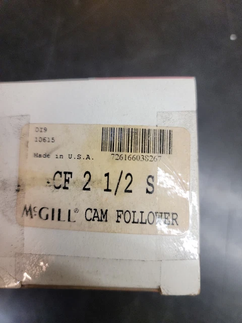 McGill CF-2-1/2-S Flat Cam Follower, Bearing