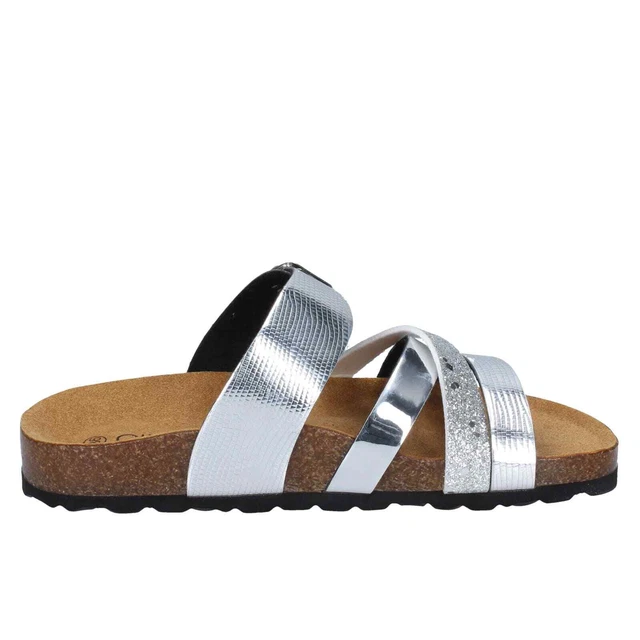 Chaussures pour Femmes CINZIA SOFT 36 Ue Sandales Argenté Cuir BD293-36 3