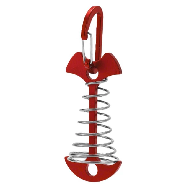 Spring Hooks For Rope CAMPING FISHBONE GROUND Nail Portable Spring Hook Wind Rope Buckle (Red ...