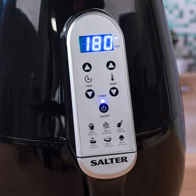 SALTER 4.5L 1500W Family Size XL Healthy Digital Hot Air Fryer Non