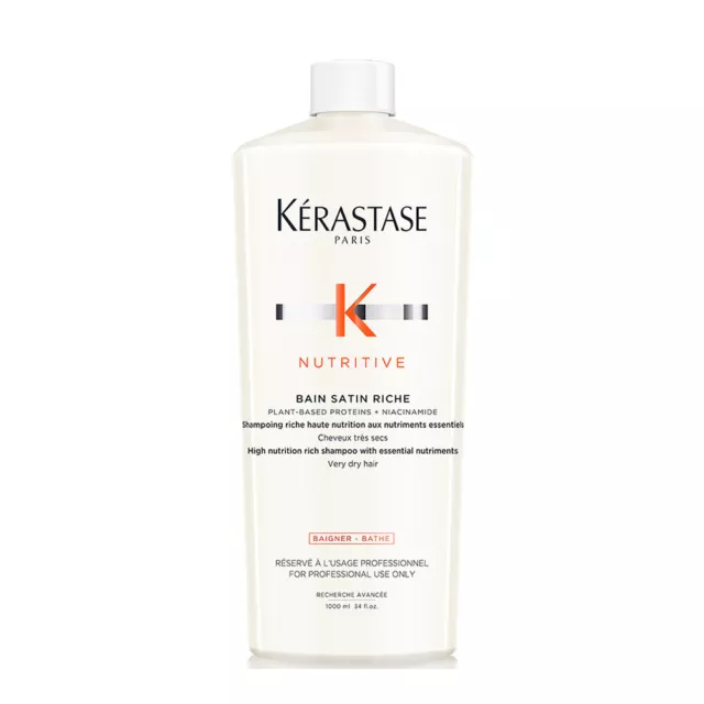 Bain satin Riche Keratstase en  250 ml ou 500 ml ou 1 litre