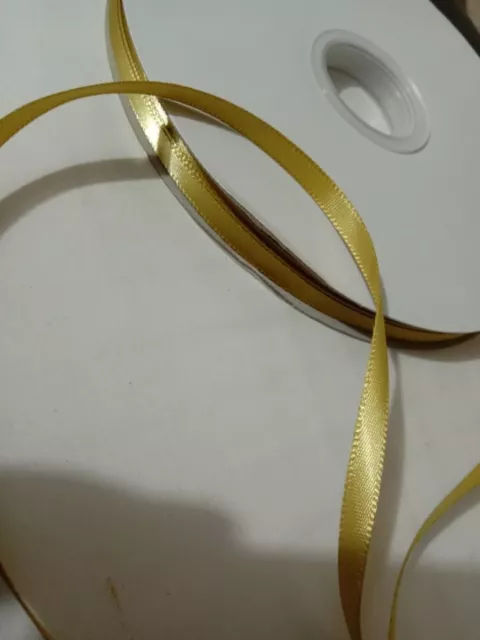2x 100y/91m Gold Polyester Ribbon for Wedding Party Favor Boxes Gift Decoration