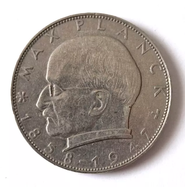Münzen --2 Mark-1957 G-- Max Planck gesuchter Jahrgang