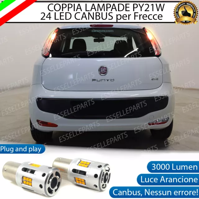 Coppia Lampade Py21W Canbus 35 Led Fiat Punto Evo Frecce Posteriori No Error