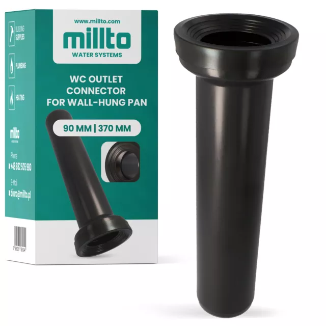Millto™ Geberit Abflussrohr 90x370 Wand WC Verbinder Ablauf Abwasserkanalisation
