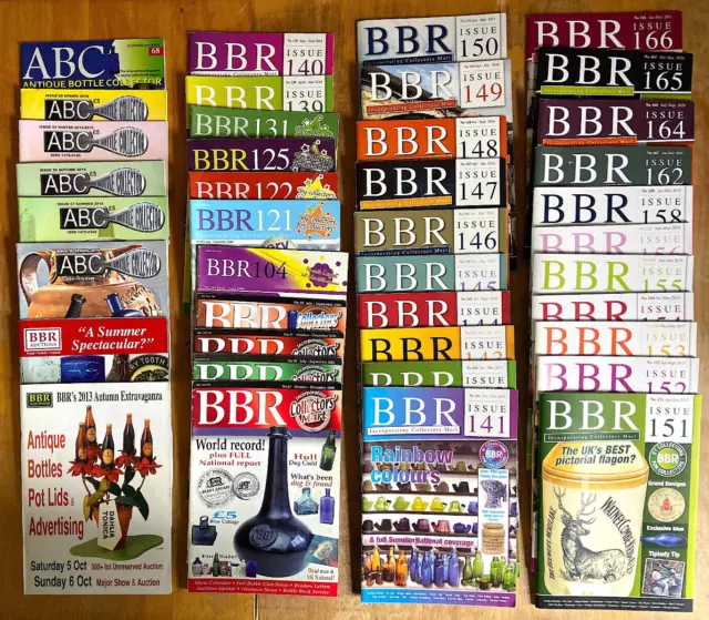 BBR Antique Bottles & Collectables Magazine 34 copies plus 6 ABC Magazines