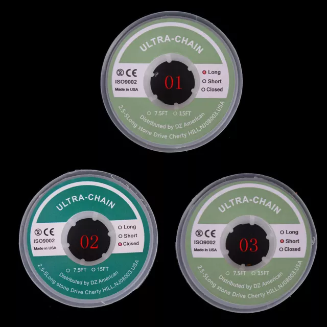 Dental Orthodontic Elastic Ultra Power Chain Rubber Band Long Closed ShortSNW^ob