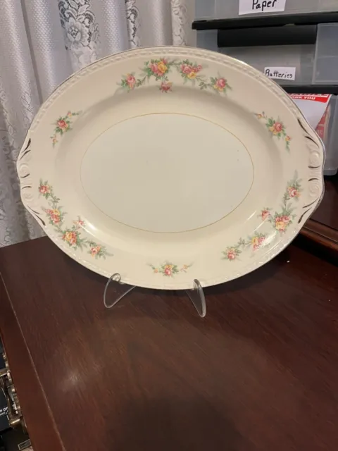 Homer Laughlin Fine China Platter-Georgian Eggshell-Countess Pattern-1943