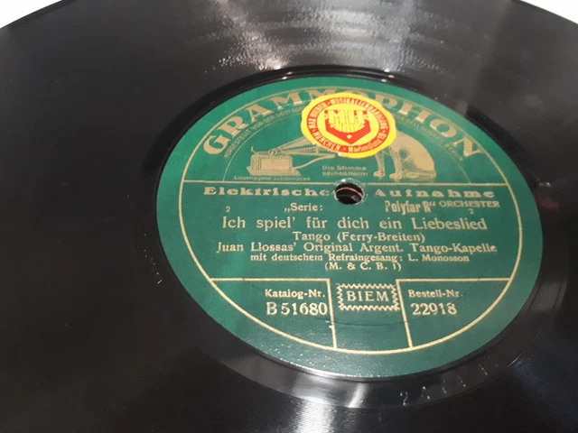 JUAN LLOSSAS ORIGINAL ARGENT. TANGOKAPELLE Leo Monosson ICH SPIEL' FÜR