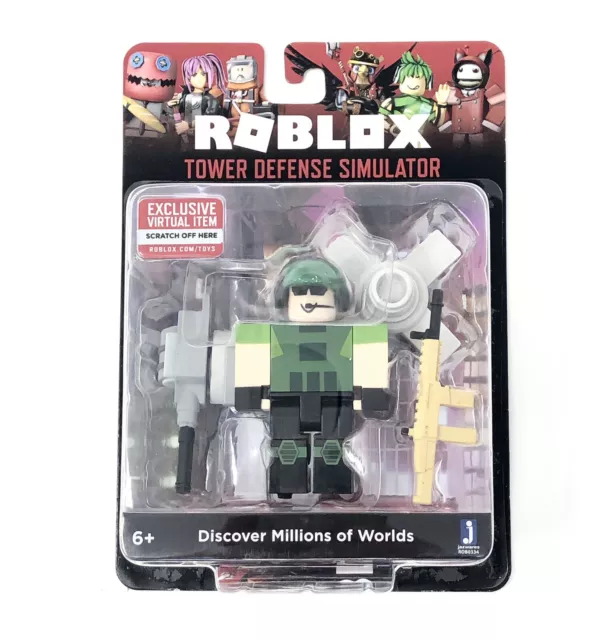 ROBLOX Action Figure COLLECTION TOWER DEFENSE SIMULATOR RIOT Virtual Code  SHIELD